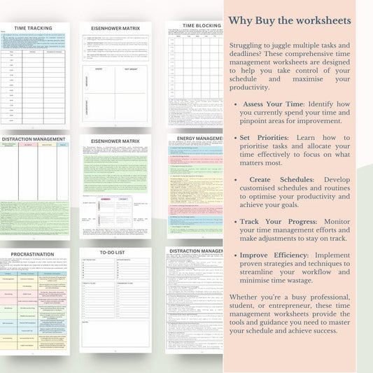 Time Mastery Planner Toolkits